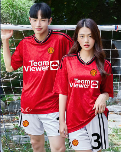 맨유 홈형 반팔 축구반티